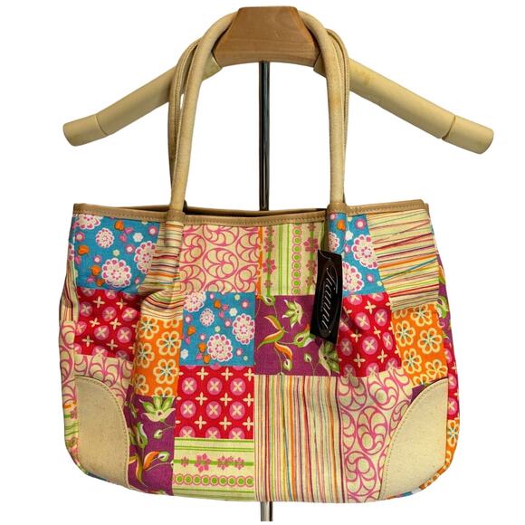 Tianni Handbags Handbags - NWT Tianni Colorful Faux Quilted Cotton Canvas Hand/Shoulder Bag